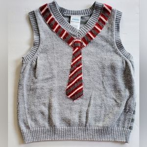 Gymboree Belles and Bowties Tie Sweater Vest Babt Boys Size 18-24 Months